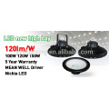 DLC 3.0 approuvé UFO forme haute baie LED lumière 100w 120w 150w